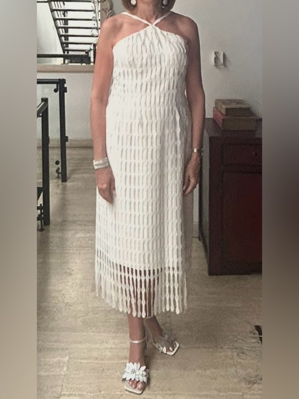 NEW PRICE !!  BEAUTIFUL AND UNIQUE ANTONIO MELANI ASHA HALTER DRESS